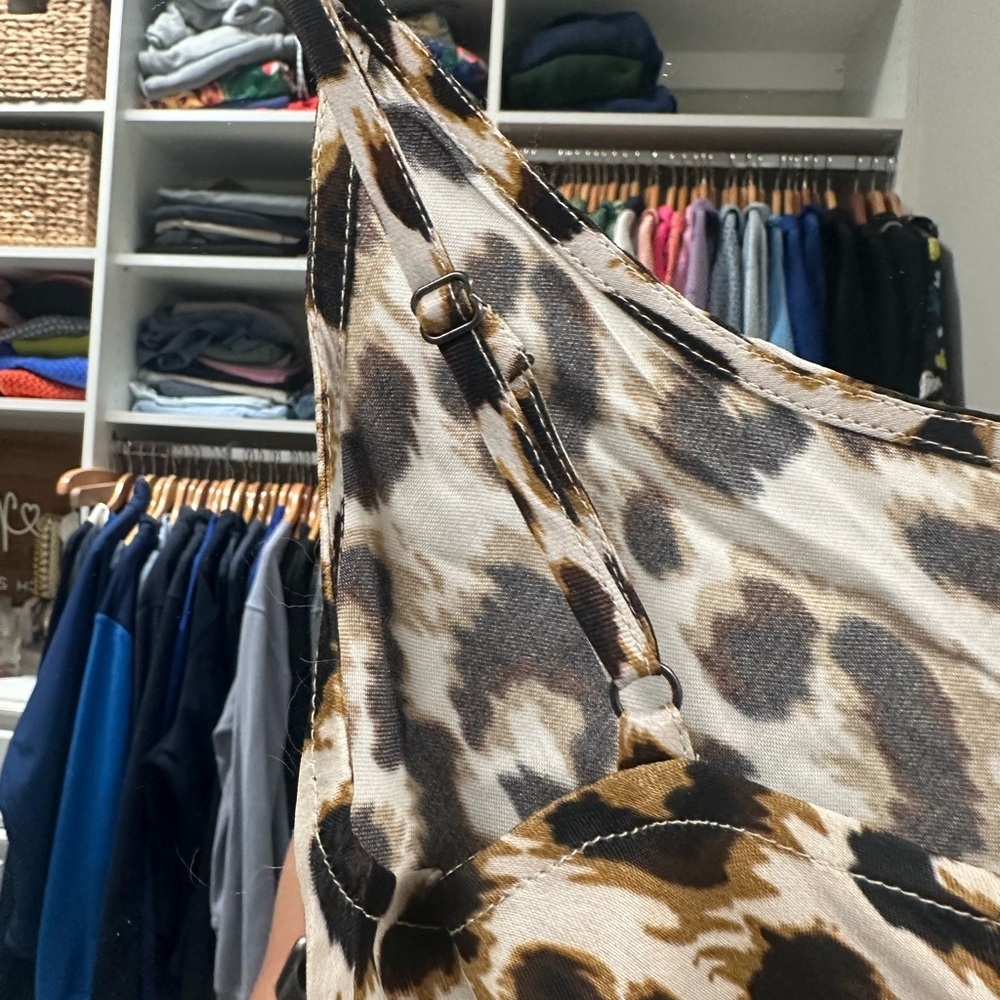 Anthropologie Conditions Apply Elva Slip Midi Dress in Leopard Print - Picture 6 of 9